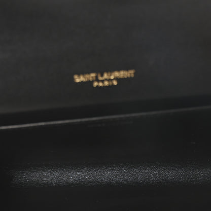 Saint Laurent Calfskin Python Embossed Monogram Uptown Chain Wallet Black 6 of 12