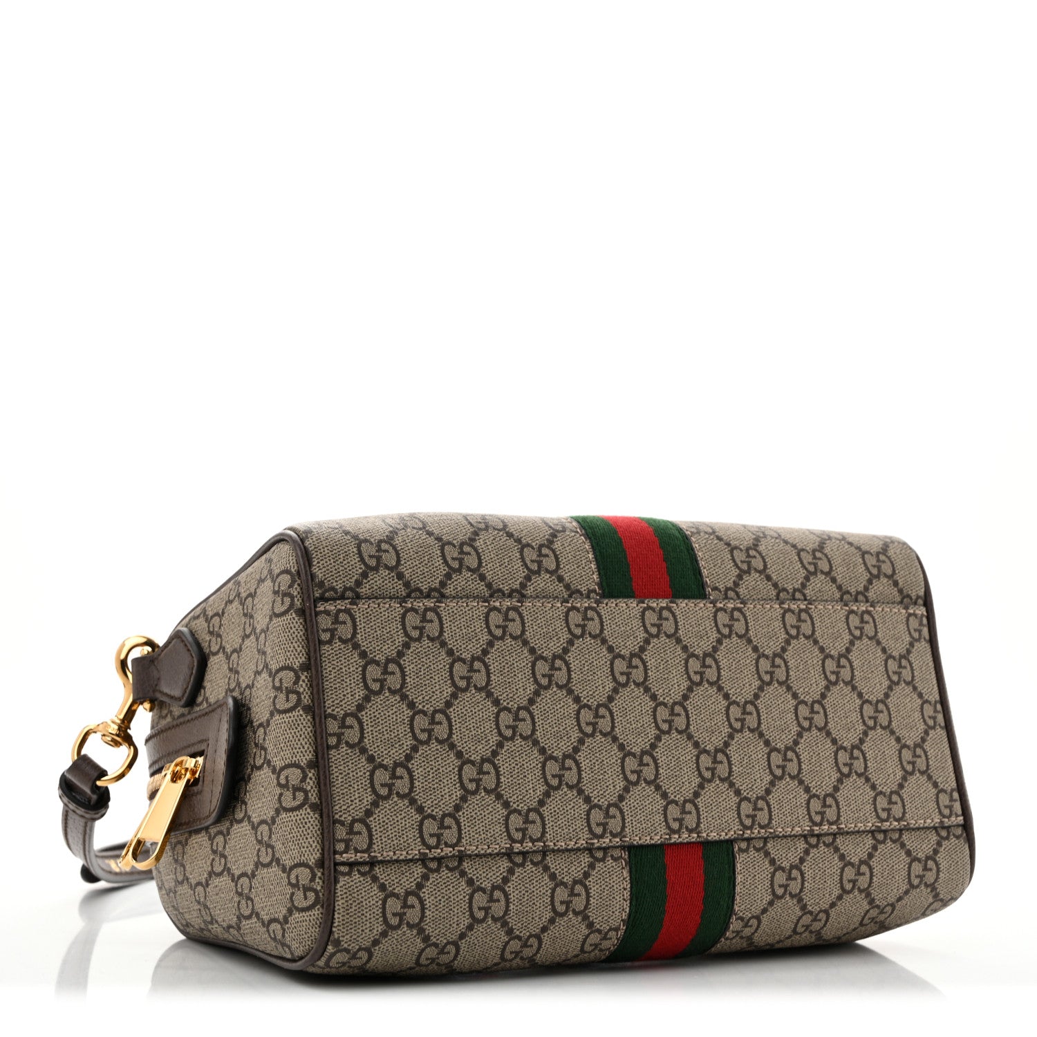 Gucci GG Supreme Monogram Web Small Ophidia Top Handle Bag  Beige Ebony 4 of 15