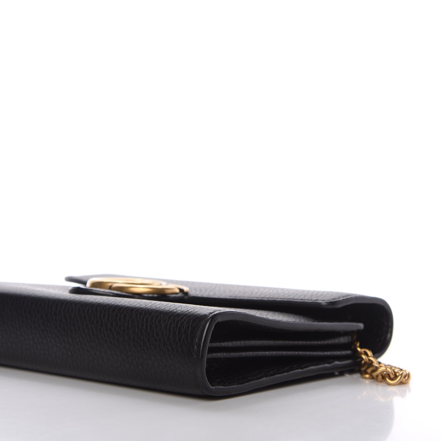 Gucci Calfskin GG Marmont Chain Wallet Black 12 of 14