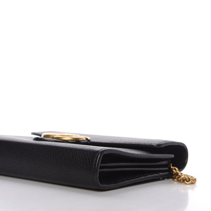 Gucci Calfskin GG Marmont Chain Wallet Black 12 of 14