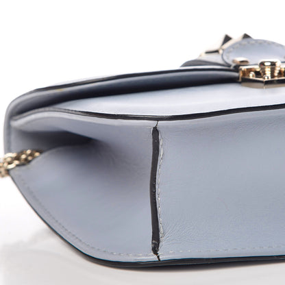 Valentino Garavani Vitello Small Glam Lock Rockstud Flap Water Sky 13 of 14