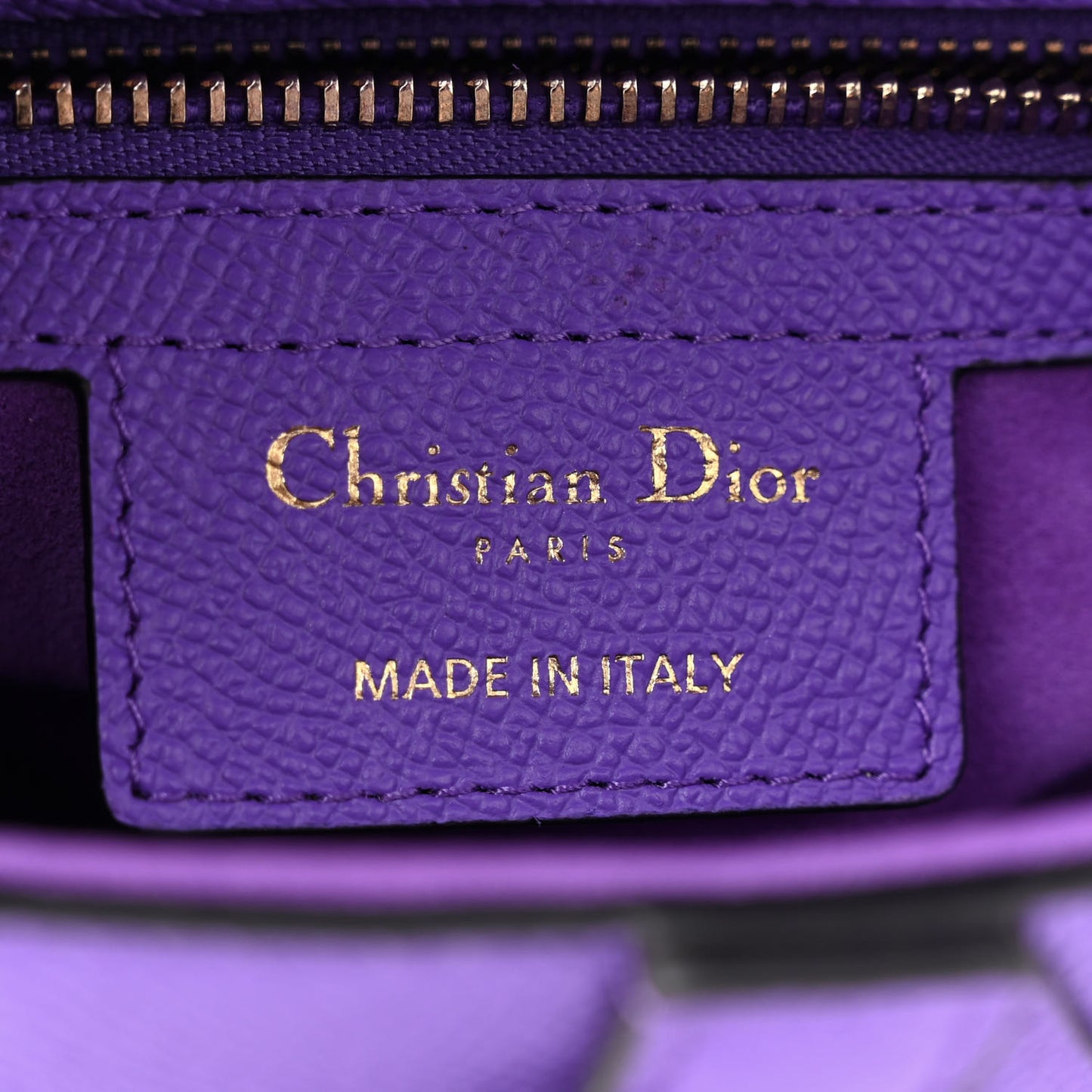 Grained Calfskin Saddle Bag Purple