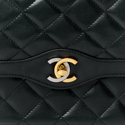 Chanel Lambskin Quilted Medium Double Flap Bag Black 10 of 12
