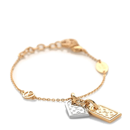 Louis Vuitton Brass Nanogram Bracelet Silver Gold 1 of 6
