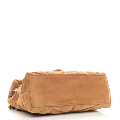 Saint Laurent Suede Calfskin Quilted Small Loulou Puffer Monogram Chain Satchel Cinnamon 4 of 10