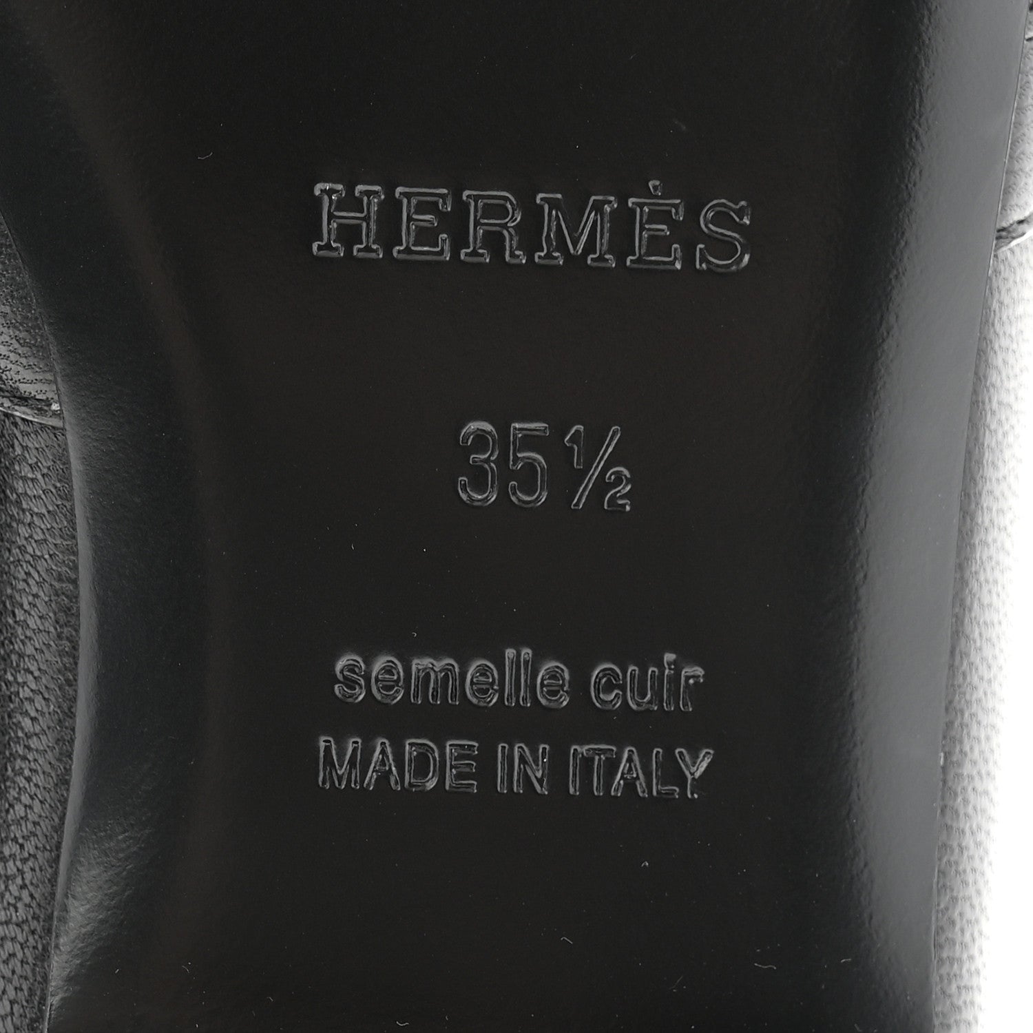 Hermes Goatskin Oz Mules 35.5 Black 7 of 9