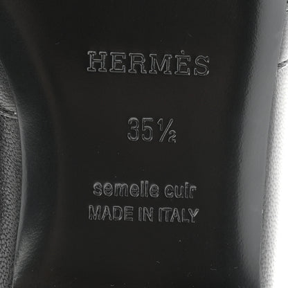 Hermes Goatskin Oz Mules 35.5 Black 7 of 9