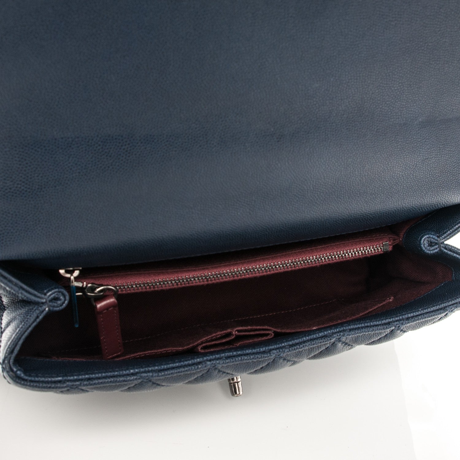 Chanel Caviar Quilted Small Coco Handle Flap Navy 5 of 8
