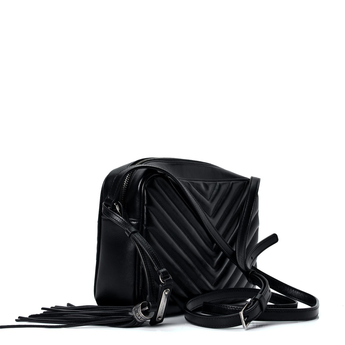 Calfskin Matelasse Monogram Lou Camera Bag Black