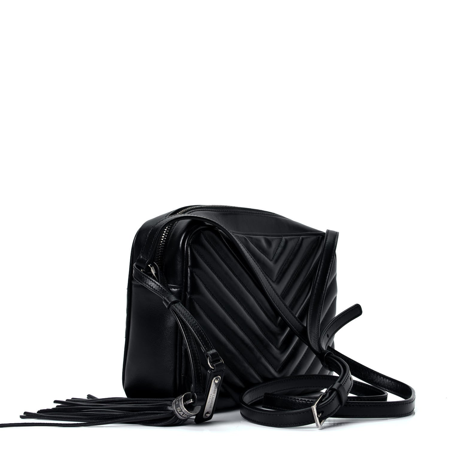 Saint Laurent Calfskin Matelasse Monogram Lou Camera Bag Black 2 of 4