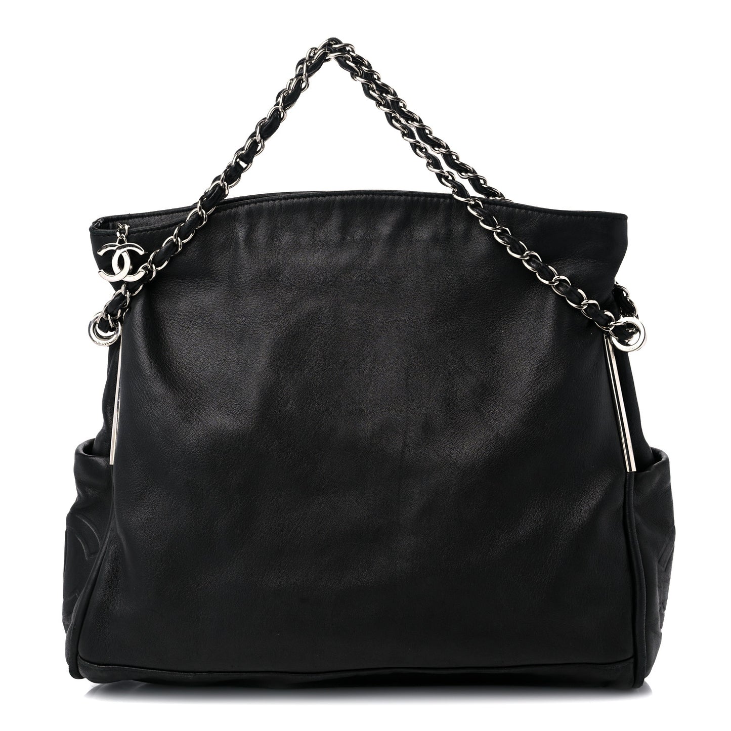 Lambskin Large Ultimate Soft Tote Black