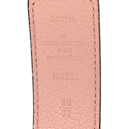 Louis Vuitton Calfskin Monogram 30mm LV Initiales Reversible Belt 80 32 Rose Ballerine 5 of 7