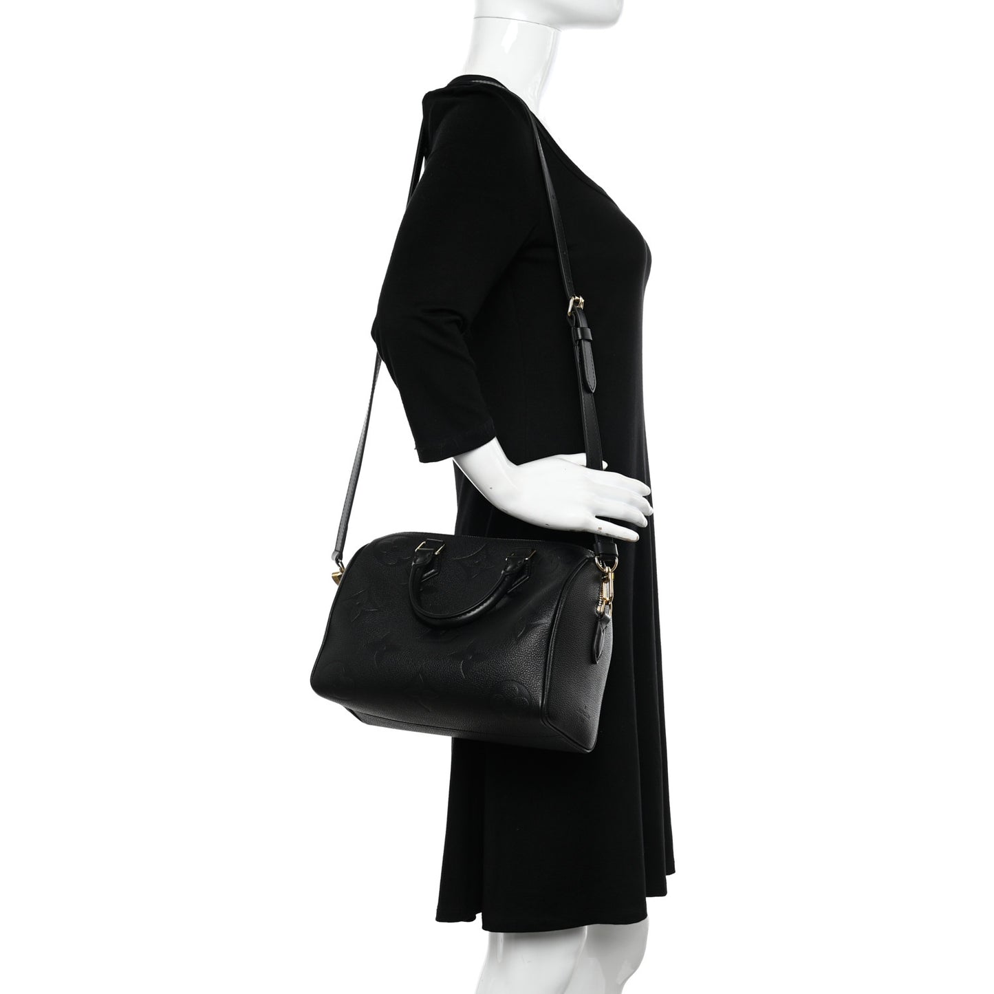 Empreinte Monogram Giant Speedy Bandouliere 25 Black