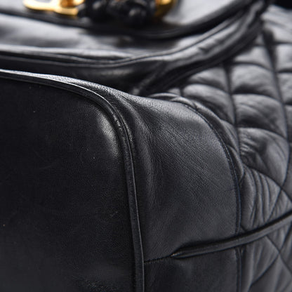 Chanel Lambskin Quilted Drawstring Backpack Black 9 of 11