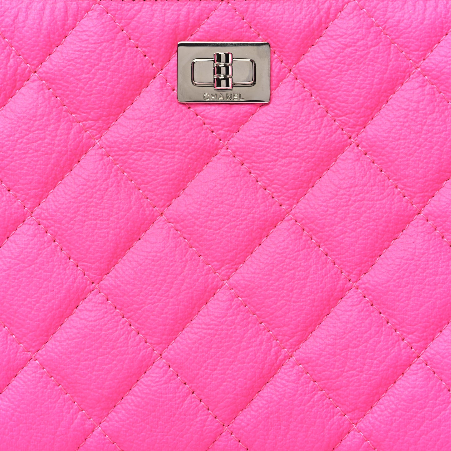 Goatskin Quilted Medium Reissue Cosmetic Case Pink