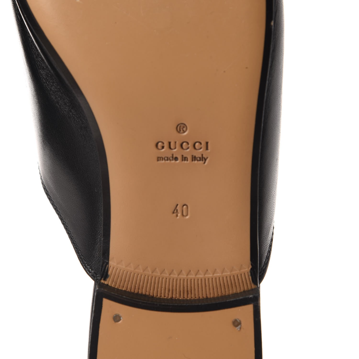Gucci Calfskin Womens Princetown Slippers 40 Black 7 of 9