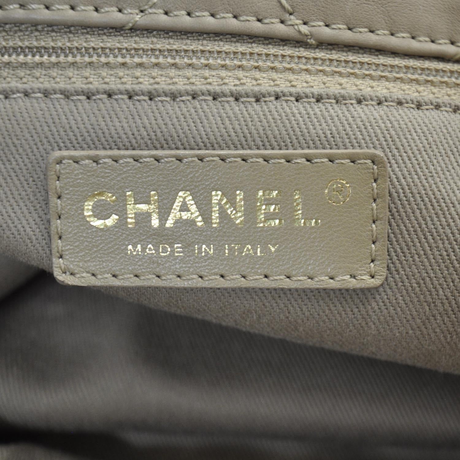 Chanel Leather Natural Beauty Tote Dark Beige 9 of 9