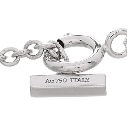 Tiffany 18K White Gold Diamond T Smile Bracelet 3 of 4