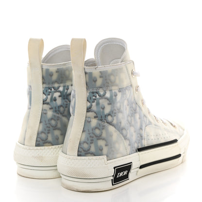 Christian Dior Technical Canvas Oblique Pixel Mens B23 High Top Sneakers 42 Beige Blue 4 of 10