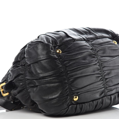 Prada Nappa Gaufre Tote Black 5 of 13