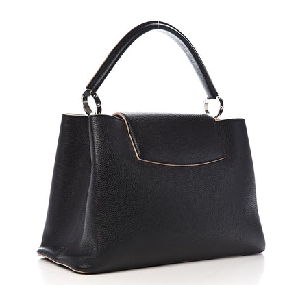 Louis Vuitton Taurillon Capucines MM Black Petale 3 of 10