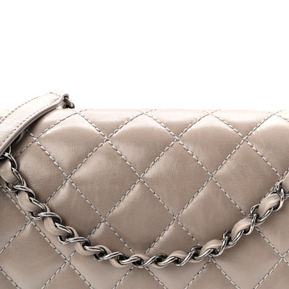 Chanel Glazed Calfskin Quilted Medium Day Trip Flap Grey 8 of 11
