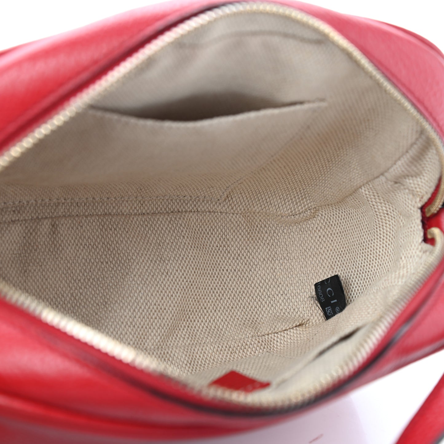 Pebbled Calfskin Small Soho Disco Bag Tabasco Red