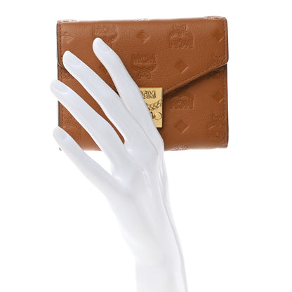 MCM Calfskin Ottomar Small Patricia Tri-Fold Wallet Cognac 2 of 6