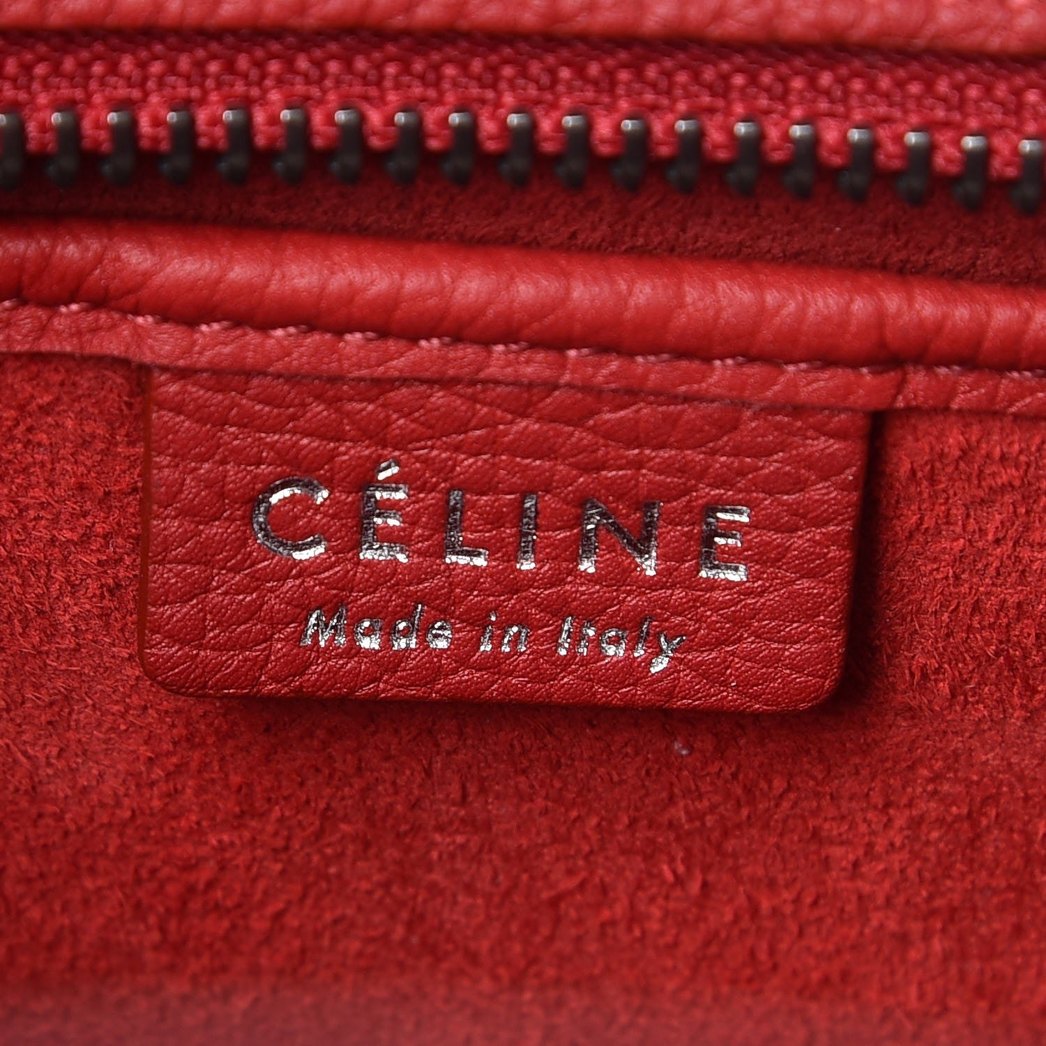 Celine Baby Grained Calfskin Nano Luggage Red 6 of 8