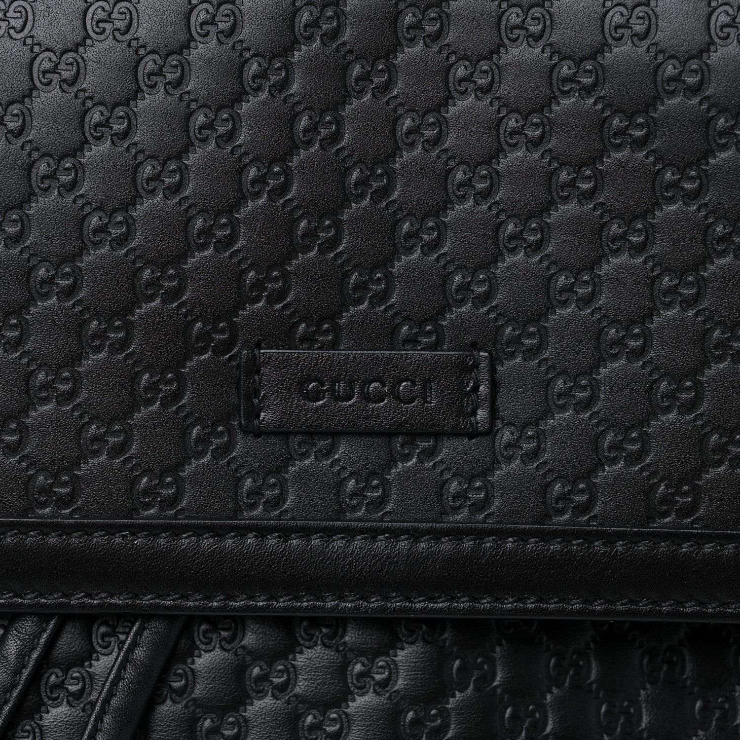 Gucci Microguccissima Drawstring Backpack Black 10 of 10