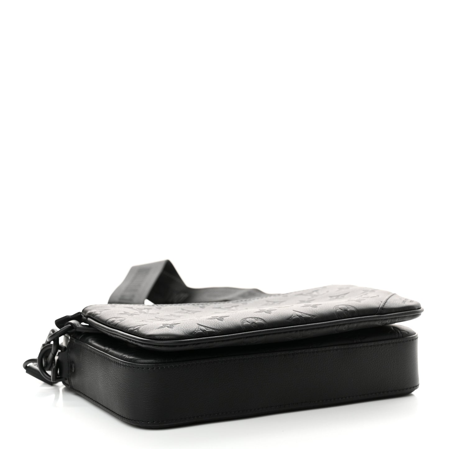 Calfskin Monogram Shadow Trio Messenger Black