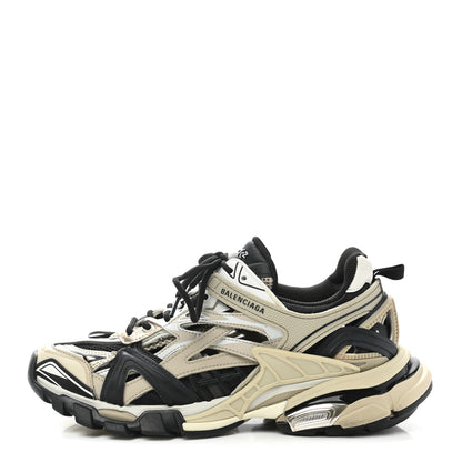 Balenciaga Rubber Mesh Bi-Color Womens Track.2 Open Sneakers 39 Beige Black 1 of 8