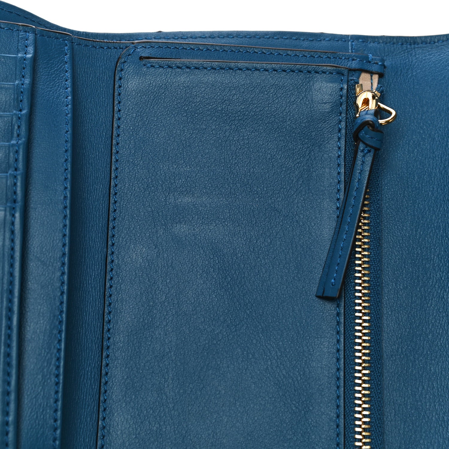 Chloe Calfskin Alphabet Compact Wallet Smoky Blue 11 of 11
