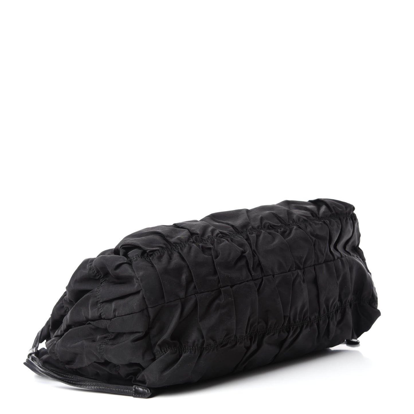 Tessuto Nylon Gaufre Drawstring Tote Black