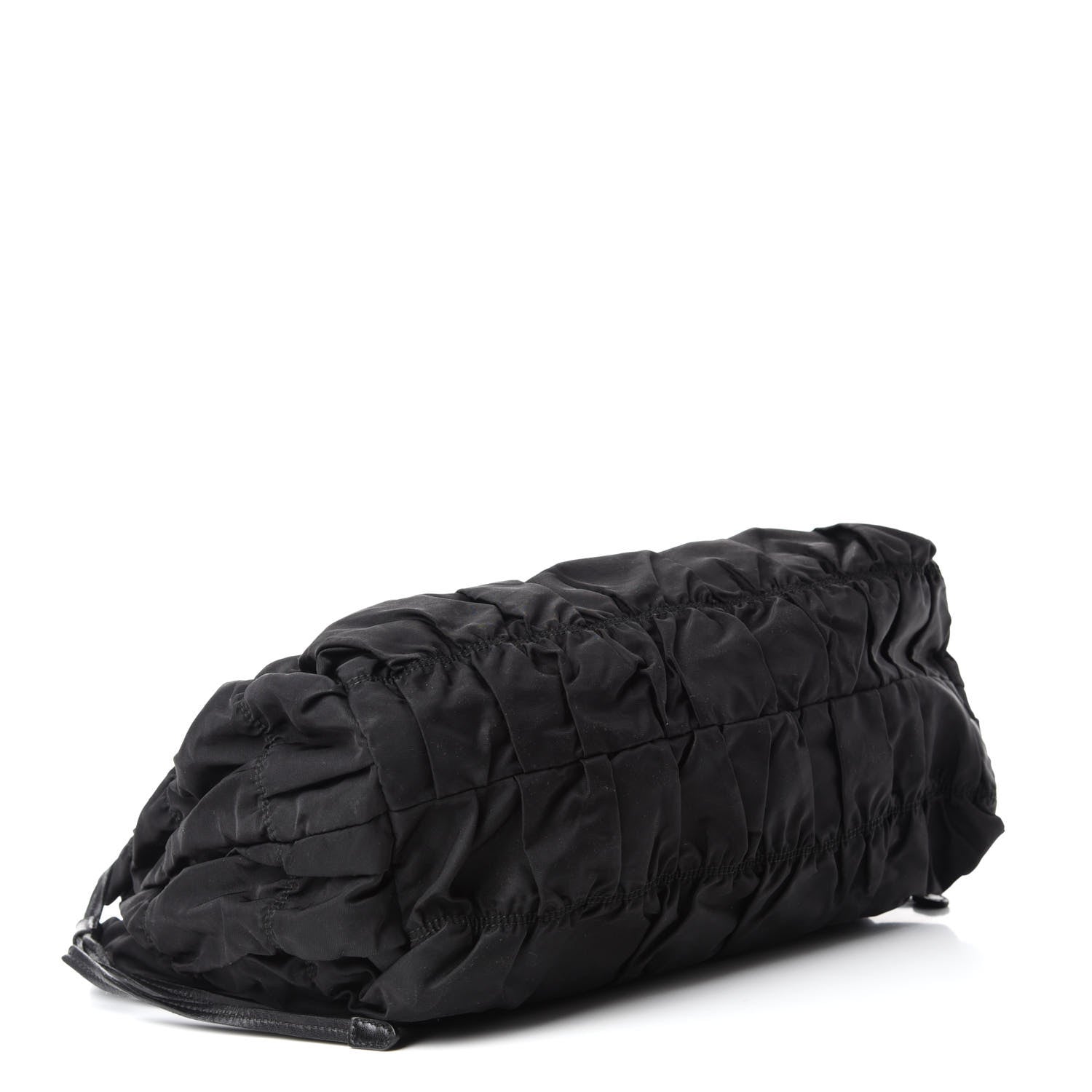 Prada Tessuto Nylon Gaufre Drawstring Tote Black 4 of 17