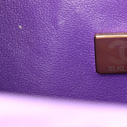 Chanel Caviar Quilted Medium Double Flap Purple 7 of 10