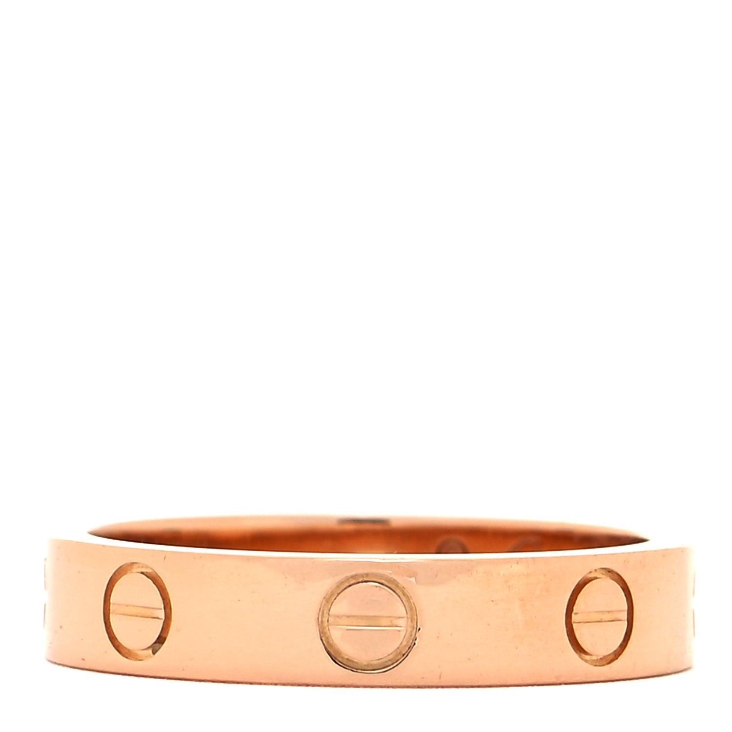 Cartier 18K Pink Gold Diamond 4mm LOVE Wedding Band Ring 52 6 3 of 4