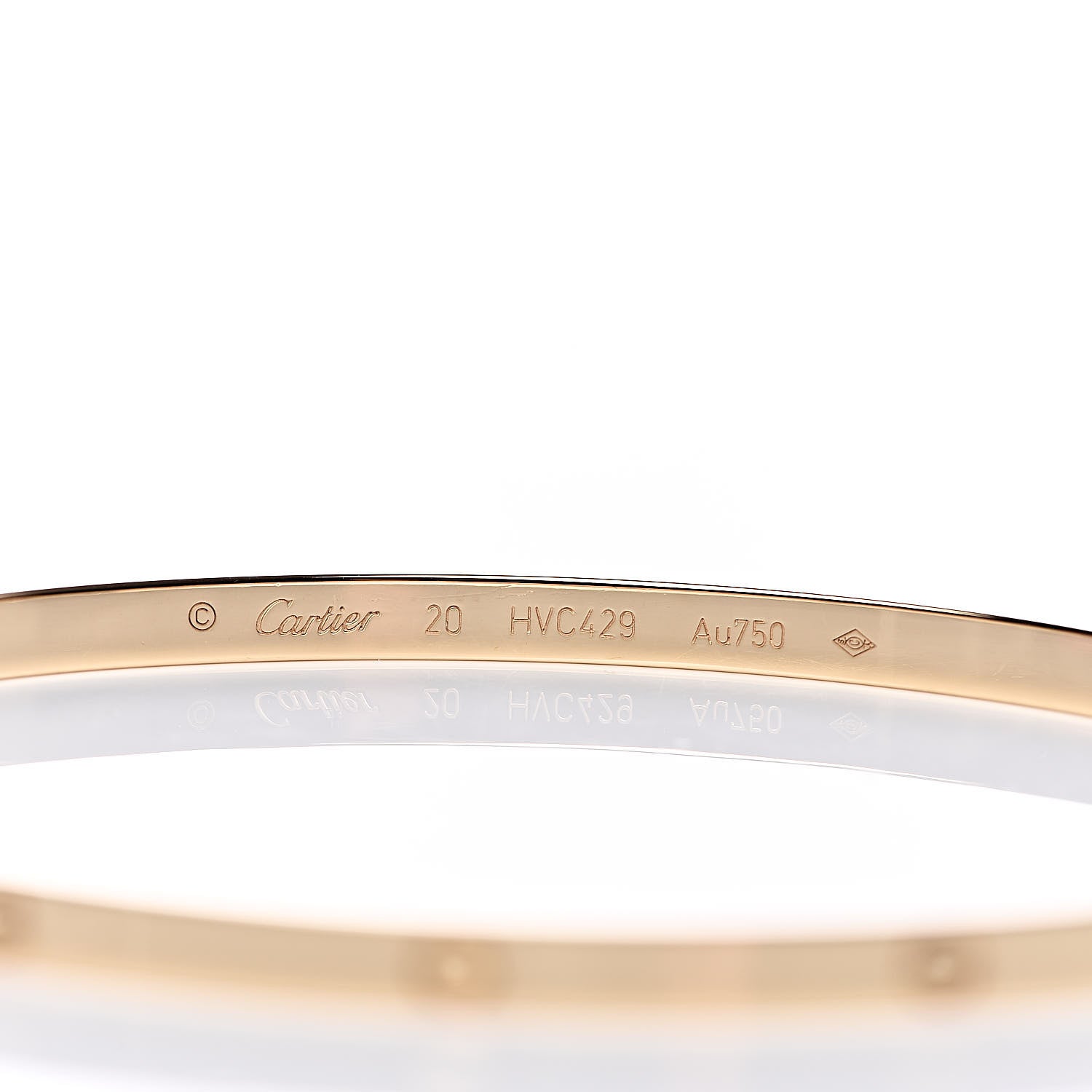Cartier 18K Yellow Gold Small LOVE Bracelet 20 4 of 5