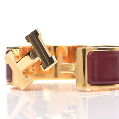 Hermes Enamel Wide Clic Clac H Bracelet PM Bourgogne 6 of 6
