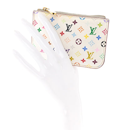 Louis Vuitton Monogram Multicolor Key Pouch White Litchi 2 of 7