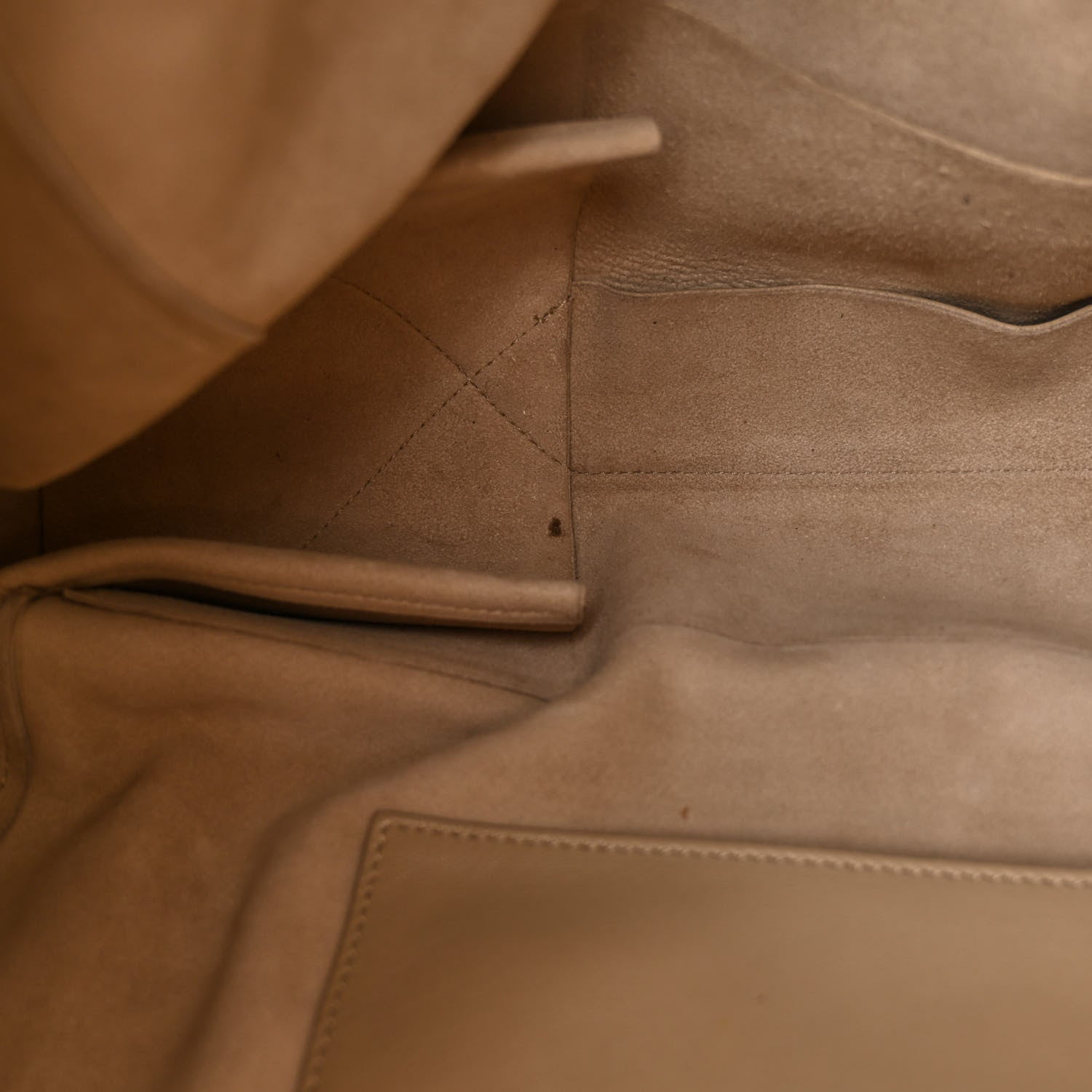Celine Lambskin Horizontal Cabas Beige 12 of 17