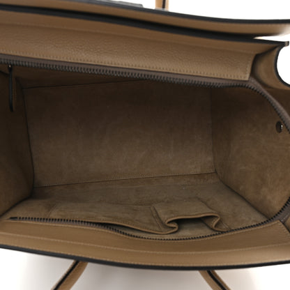 Celine Drummed Calfskin Mini Luggage Dune 5 of 11