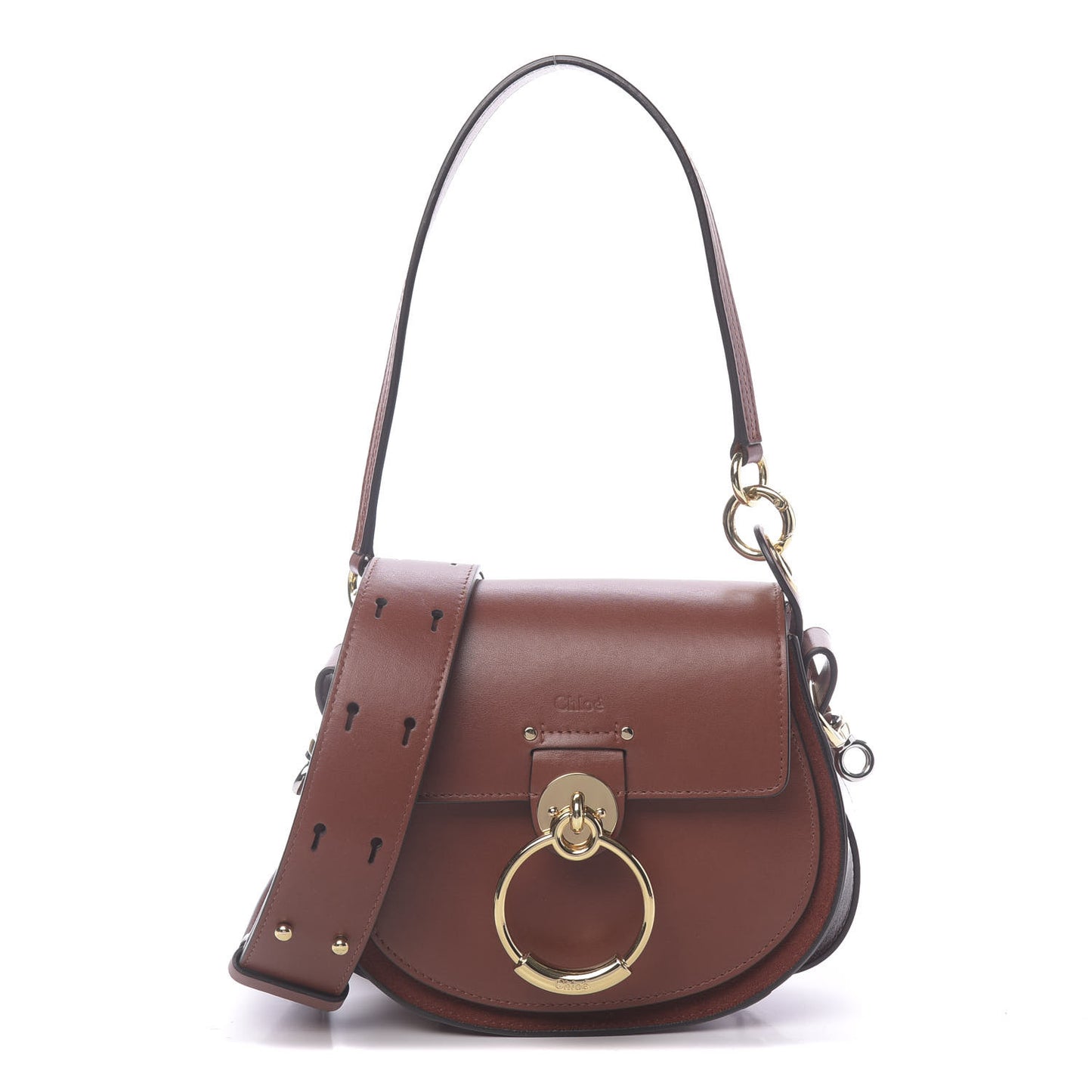 Calfskin Small Tess Bag Sepia Brown