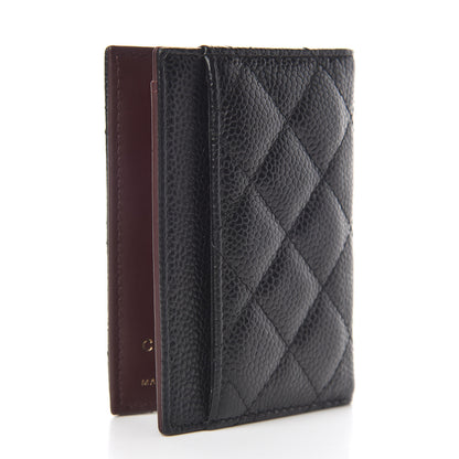 Chanel Caviar Quilted Card Holder Wallet Black 3 of 8