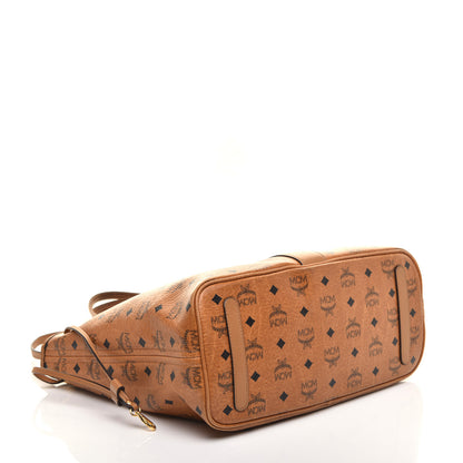 MCM Visetos Medium Liz Reversible Shopper Tote Cognac 6 of 18