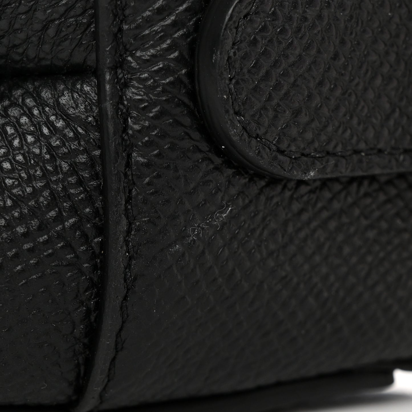 Grained Calfskin Saddle Bag Black