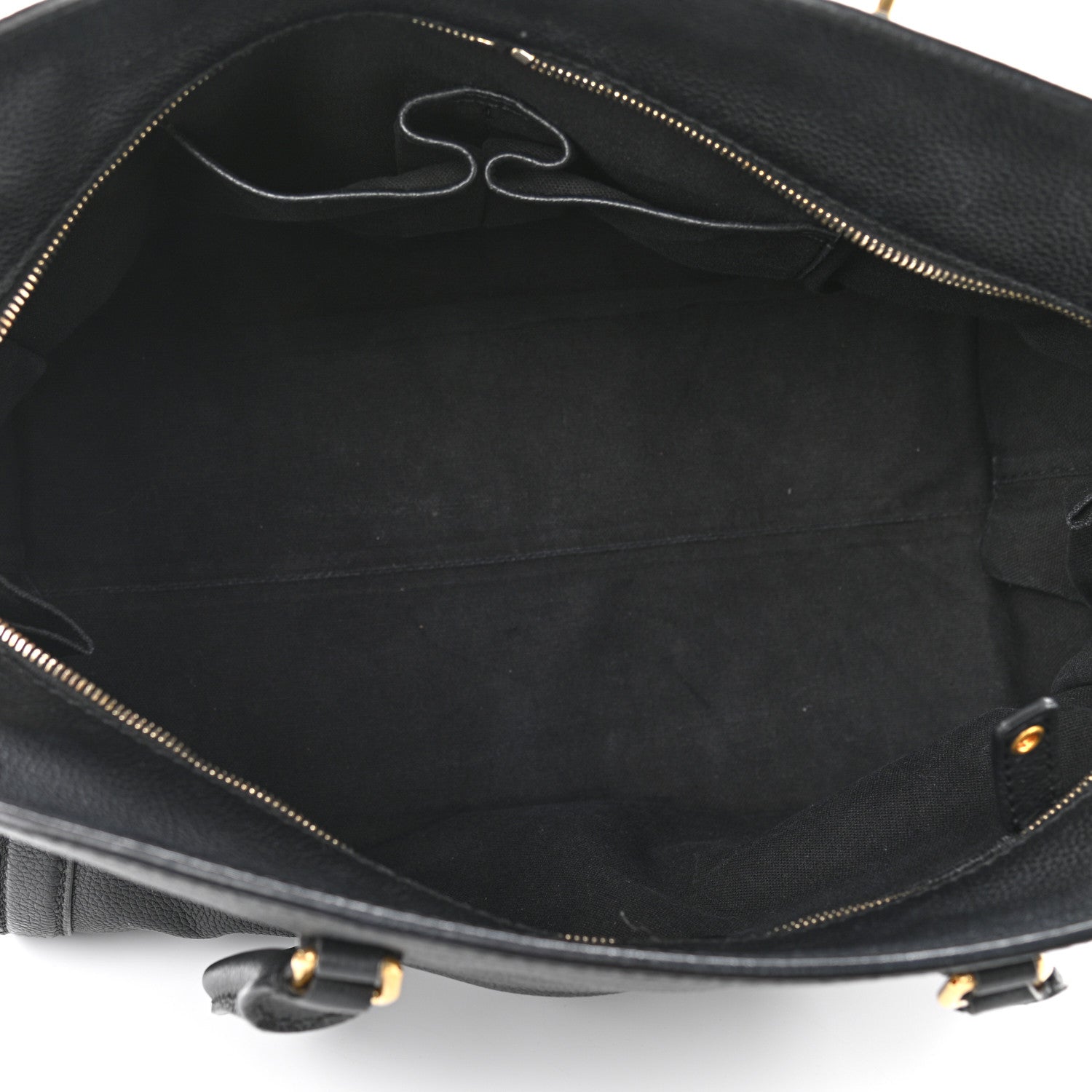 Alexander McQueen Pebbled Calfskin Large Skull Padlock Zip Around Tote Black 5 of 15