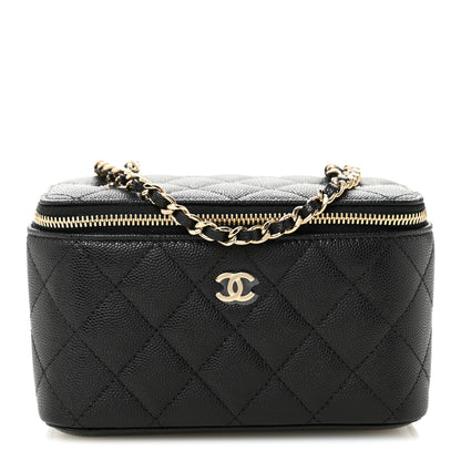 Chanel Caviar Quilted Small Vanity Case With Chain Black 1 of 11