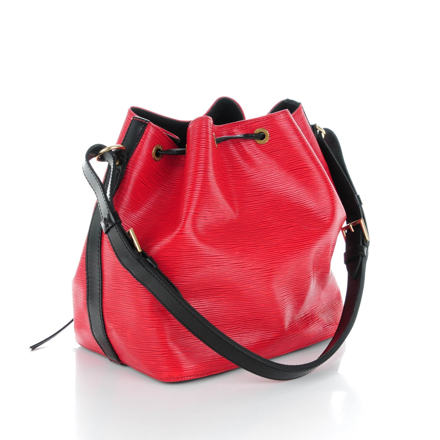 Louis Vuitton Epi Petit Noe Rouge Black 3 of 7