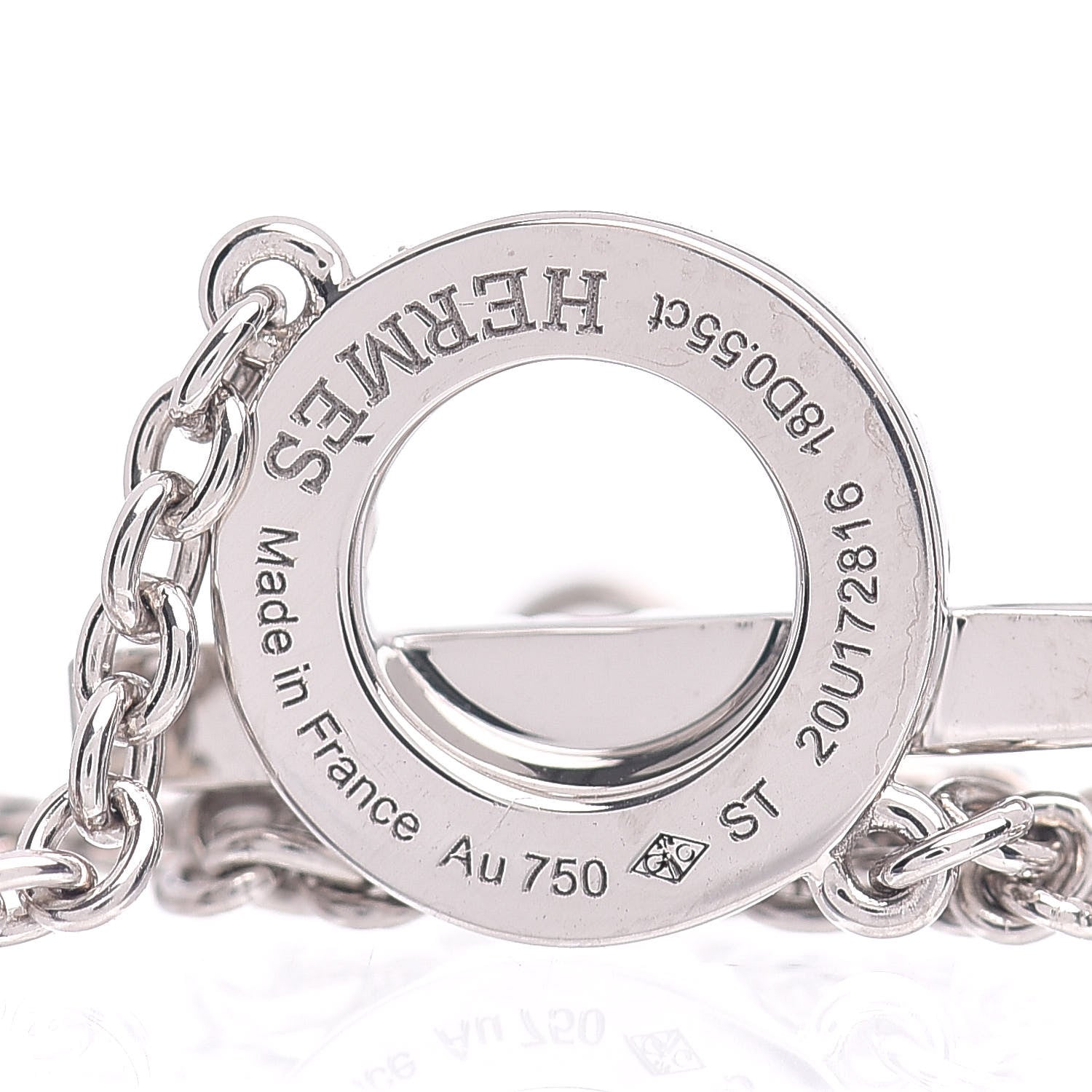 Hermes 18K White Gold Diamond Finesse Bracelet ST 4 of 5